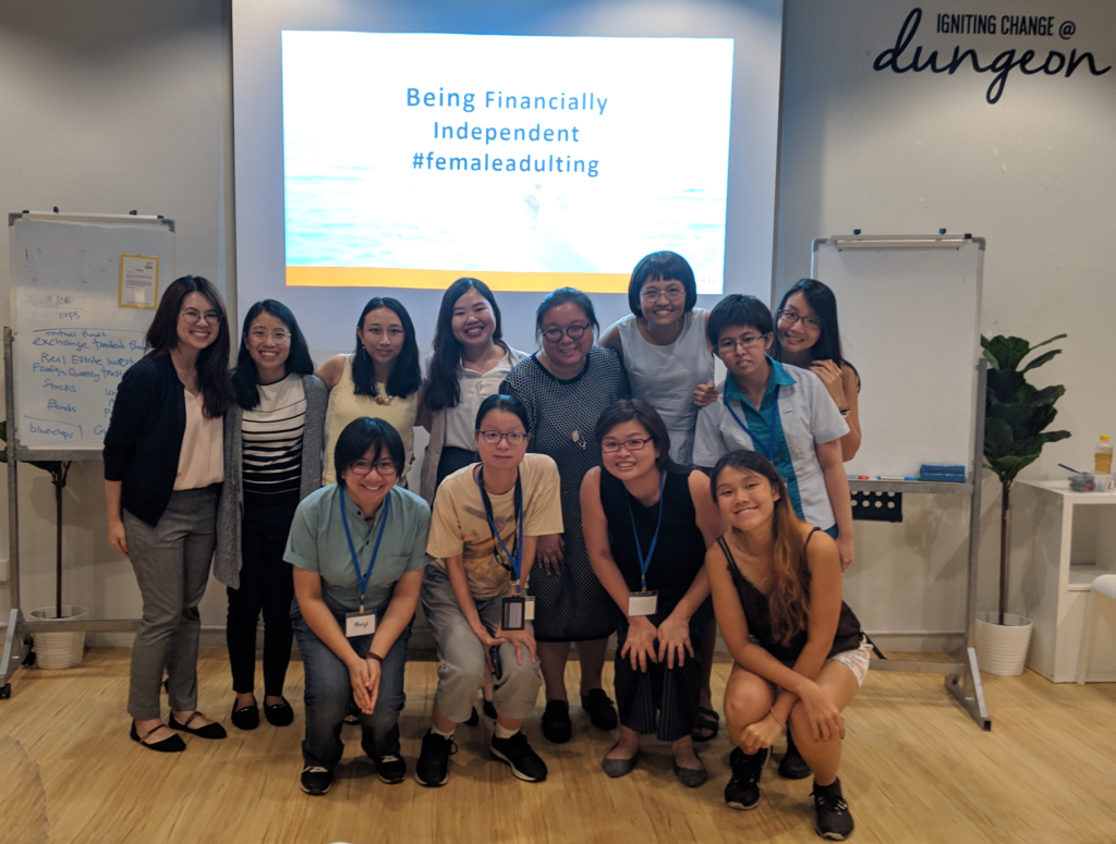 Empower2Free running a money management workshop for women