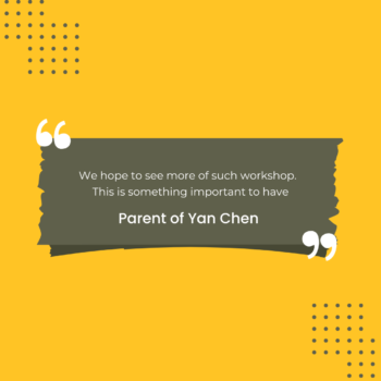 Testimonial given by parent for Empower2Free Empowering Financial Confidence & Resilience in Children Workshop