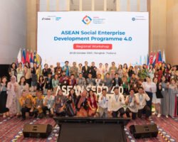 ASEAN SEDP 4.0 Group Photo Large group photo of delegates and organisers at the ASEAN Social Enterprise Development Programme 4.0 (ASEAN SEDP 4.0) regional workshop.