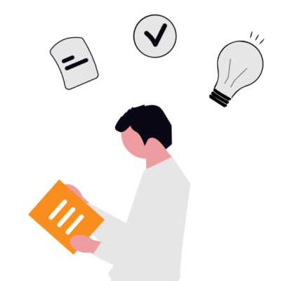 A young person reading a financial guide, gaining new ideas and learning key skills for money management for young people.